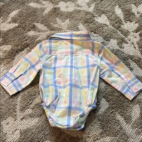 Janie and Jack Pastel Plaid Baby Onesie - Picture 5 of 5